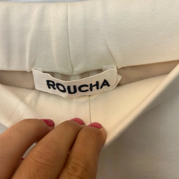 ! ROUCHA cream crop trousers pants size AA (2-4us) - Picture 3 of 4